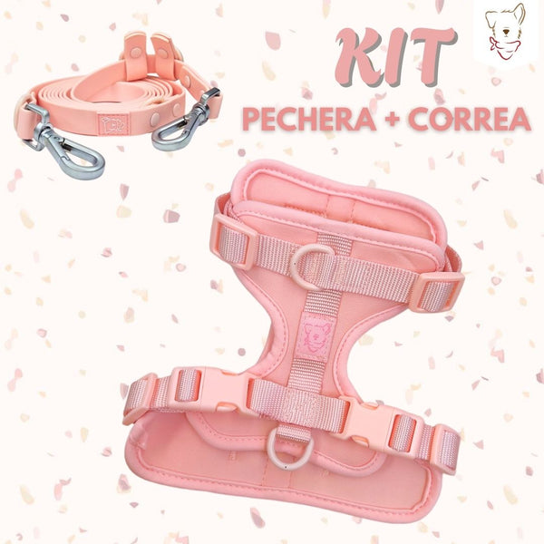 Pechera Rosa + correa manos libre